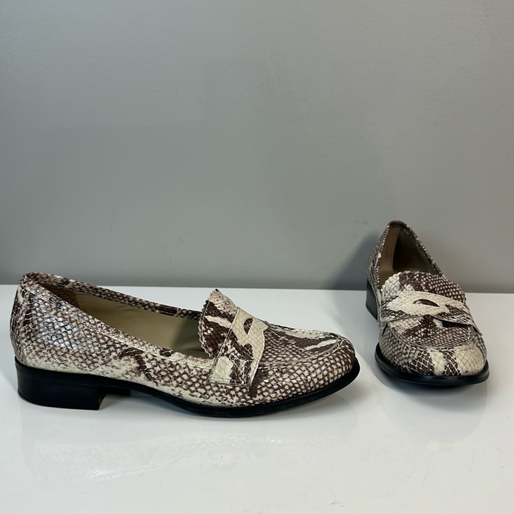 Franco Sarto Snake Print Loafers